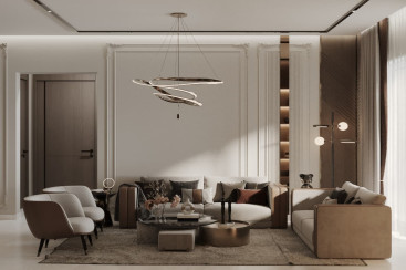 Modern Apartment Interior Design in a New Compound in Nasr City 70 sqm